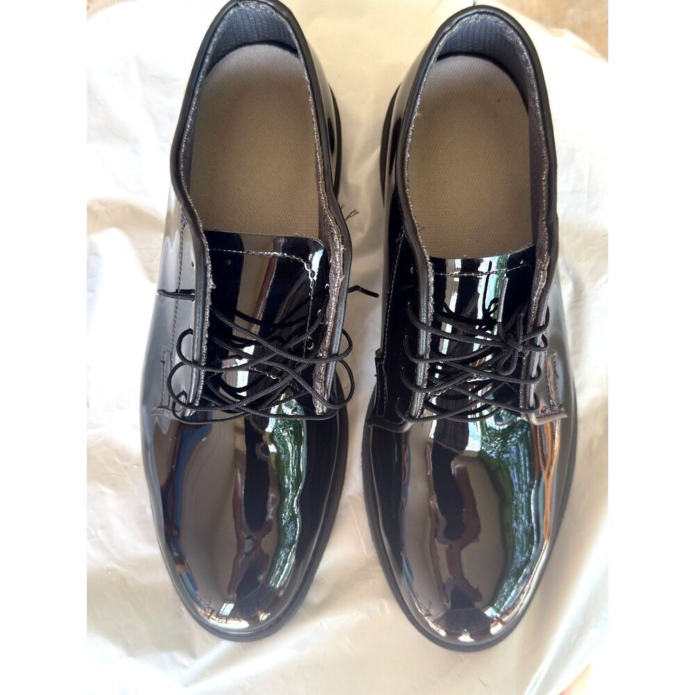 Altama US Military High Gloss Oxford Dress Shoes Mens 11 D Vibram Sole Black New